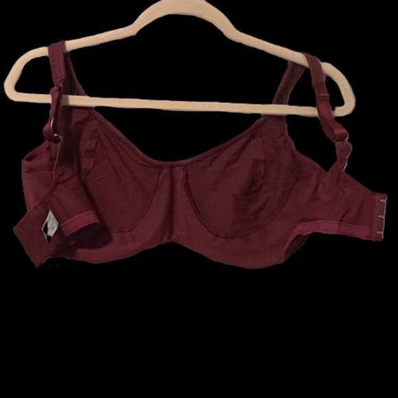 Fredrick’s of Hollywood Burgandy Smooth Microfiber Bra Style #51147 Size 36F - Picture 3 of 7